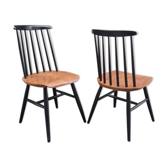two vintage Scandinavian bistro chairs