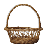 Varnished wicker basket
