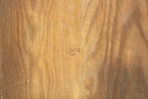 Rocking-chair brutaliste en pin, Göran Malmvall, Svensk Fur, Suède, 1960