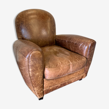 Fauteuil club en cuir