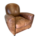 Leather club chair