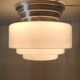 Mazda style Bauhaus opaline globe ceiling light - 1930s/40s