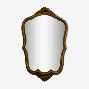 Miroir vintage bois doré