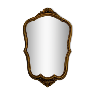 Miroir vintage bois doré