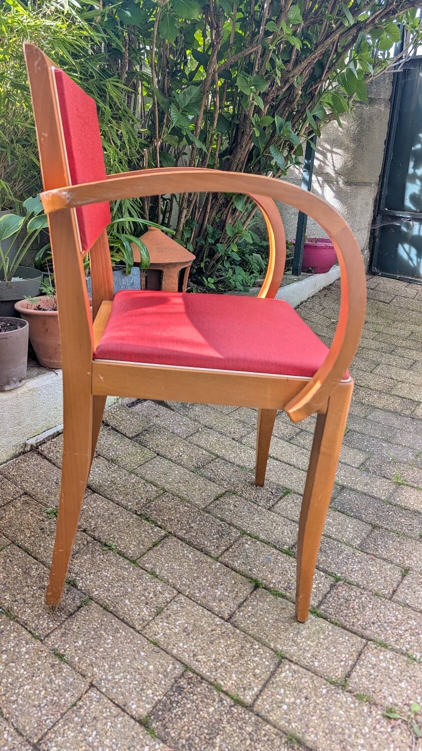 Fauteuil en hêtre courbé, années 40-50