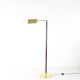 Lampadaire en laiton et bois