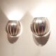 Scandinavian aluminium wall lamps, 1970s