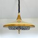 Retractable metal and  glass pull down pendant