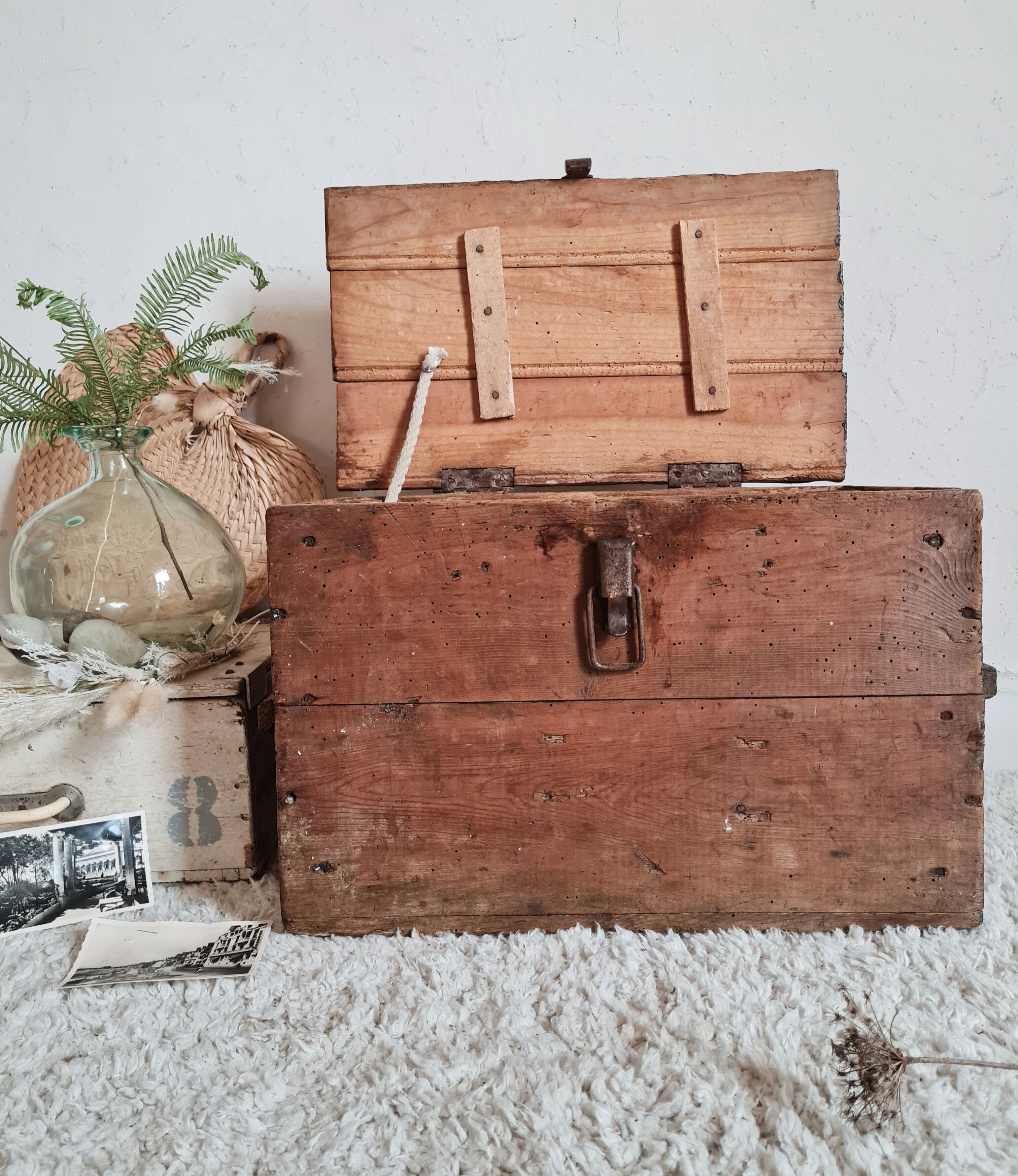Old wooden box