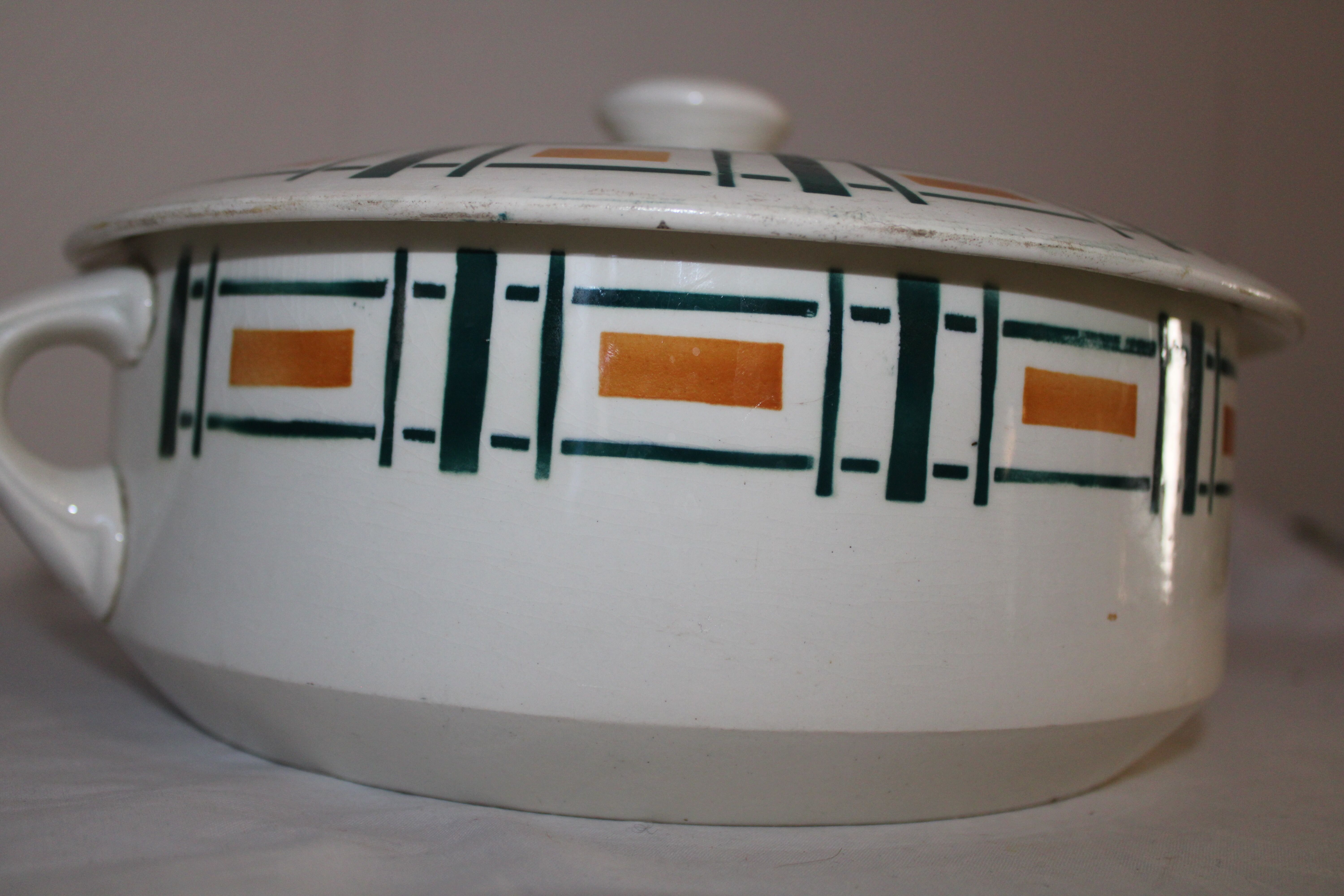 Former soup tureen Badonviller vintage model Quiberon