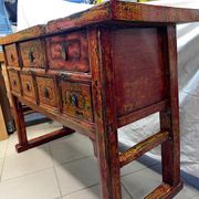 Console chinoise époque XIX siecle ormeau massif laque de chine