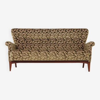 Beech sofa, Danish design, 1960s, manufactured by Fritz Hansen