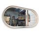 Oval mirror in white lacquer from the 1970s.