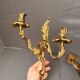Antique Pair of Wall Sconces Candle Holders Louis XV Rococo Gilt Bronze