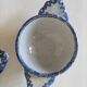 5 mini earthenware bowls from Charolles decorated with a village and rooster.