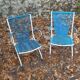 Pair of children's scoubidou armchairs
