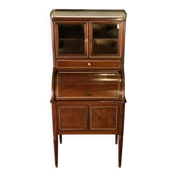 Cylinder desk in solid mahogany, late 18th century