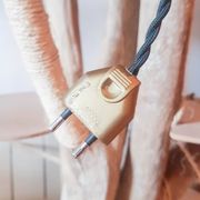 Vintage mother-of-pearl and vintage brass pendant light 1970