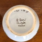 Old quimper henriot ceramic jewelry box decor vintage flowers