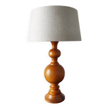 Vintage turned wooden living room lamp