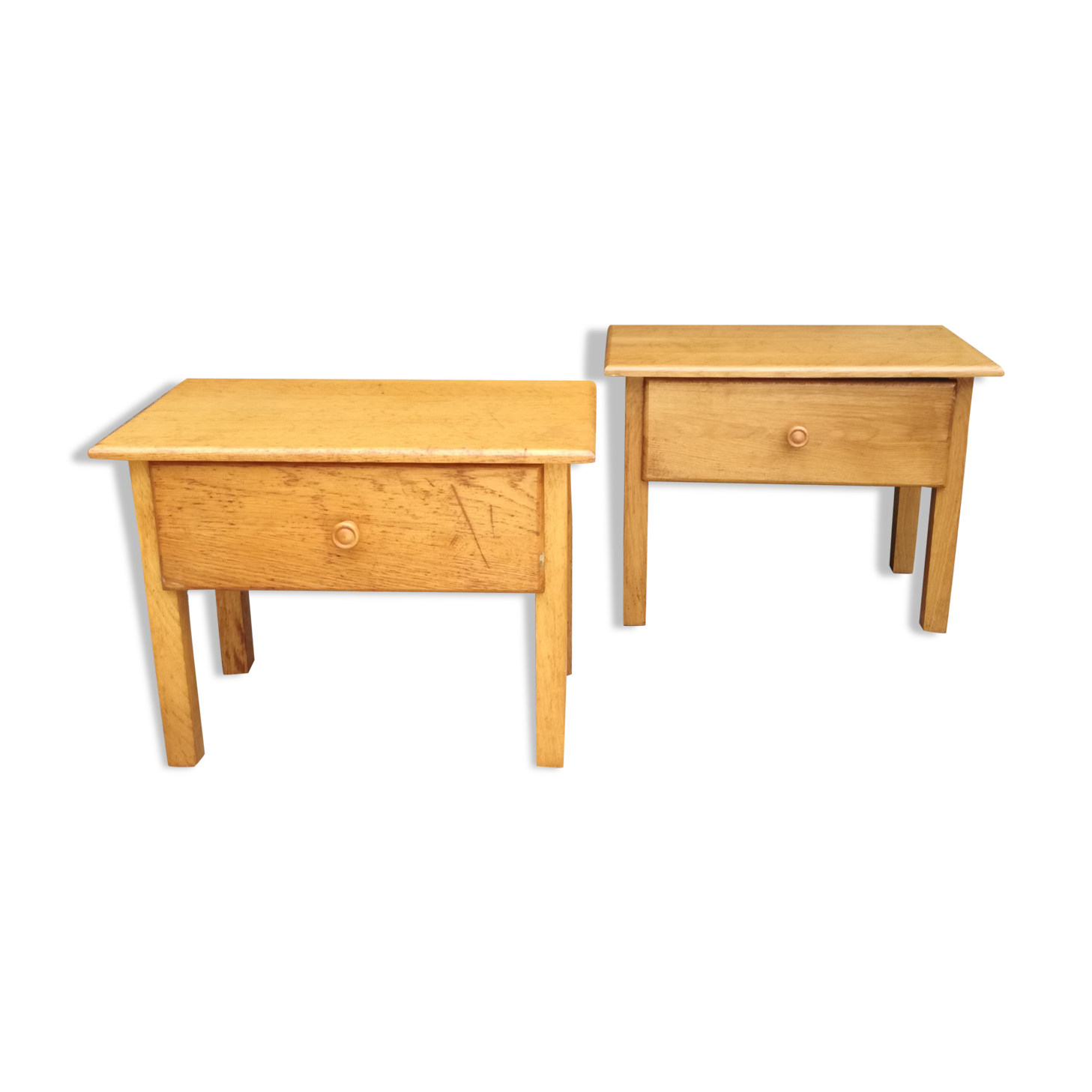Oak bedside tables