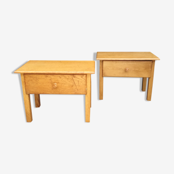 Oak bedside tables