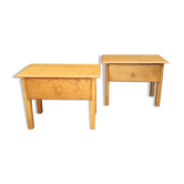 Oak bedside tables