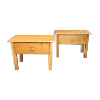 Oak bedside tables