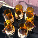 Glass mug in orangeade 60s