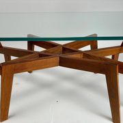 Mid-Century Modern Sculptural Wooden Coffee Table, Italy, 1950s