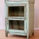 Old glazed cabinet in original blue patina Burmese teak