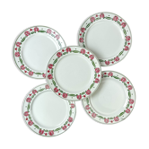 5 flat plates digoin sarreguemines model "mariette"