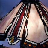 Tiffany style lamp, stained glass, art nouveau