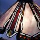 Tiffany style lamp, stained glass, art nouveau