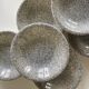 Set of 8 hollow plates in Italian speckled ceramic