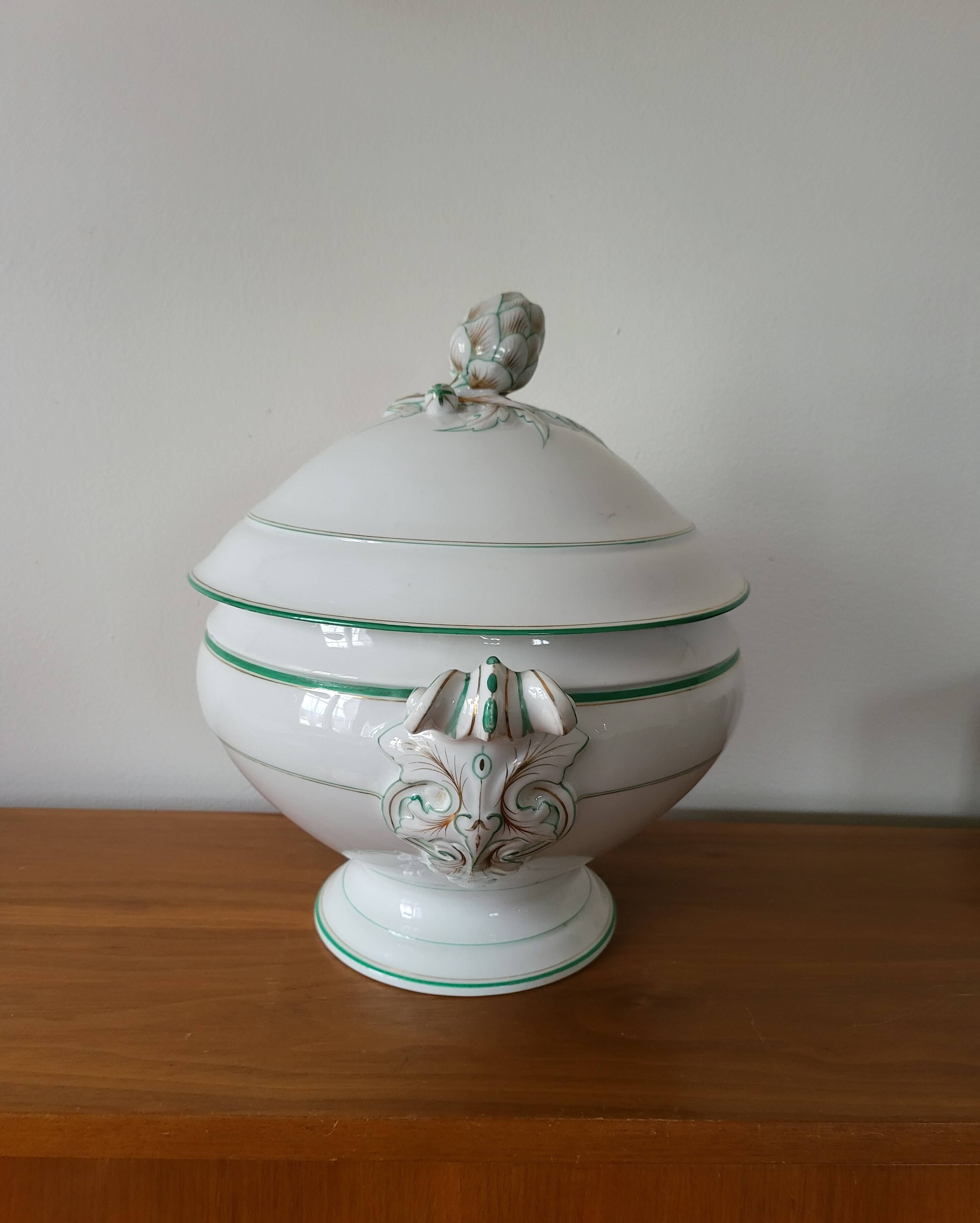 Antique Soup Tureen in Old Paris Porcelain