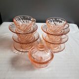 Rosaline cups and sugar bowl