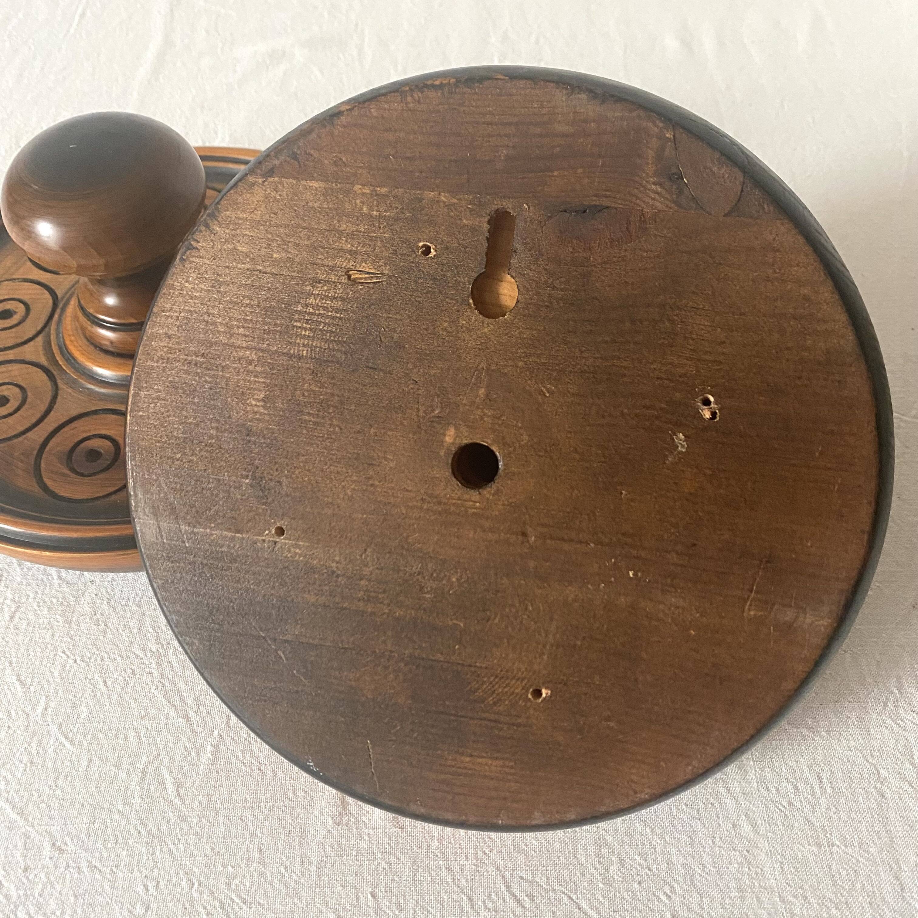 Pair of carved wooden wall hooks