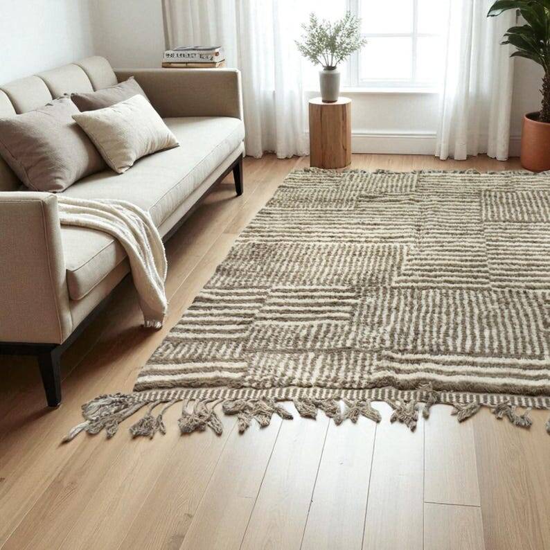 Tapis beni ouarain en laine taille 200cmx300cm