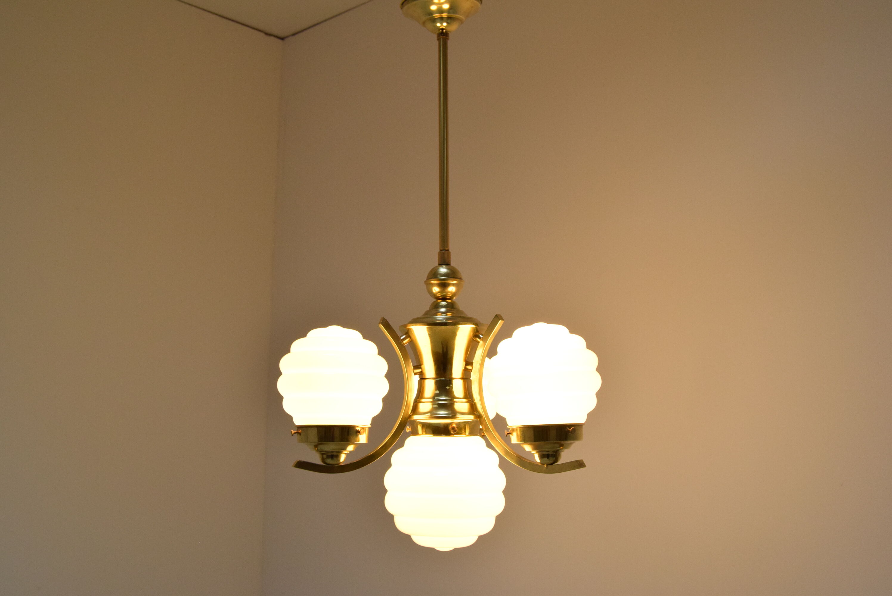 Art deco chandelier Czechoslovakia 1930's