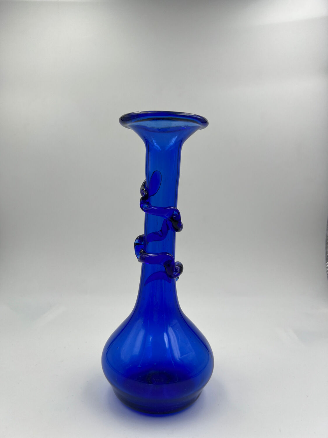 Blue glass vase