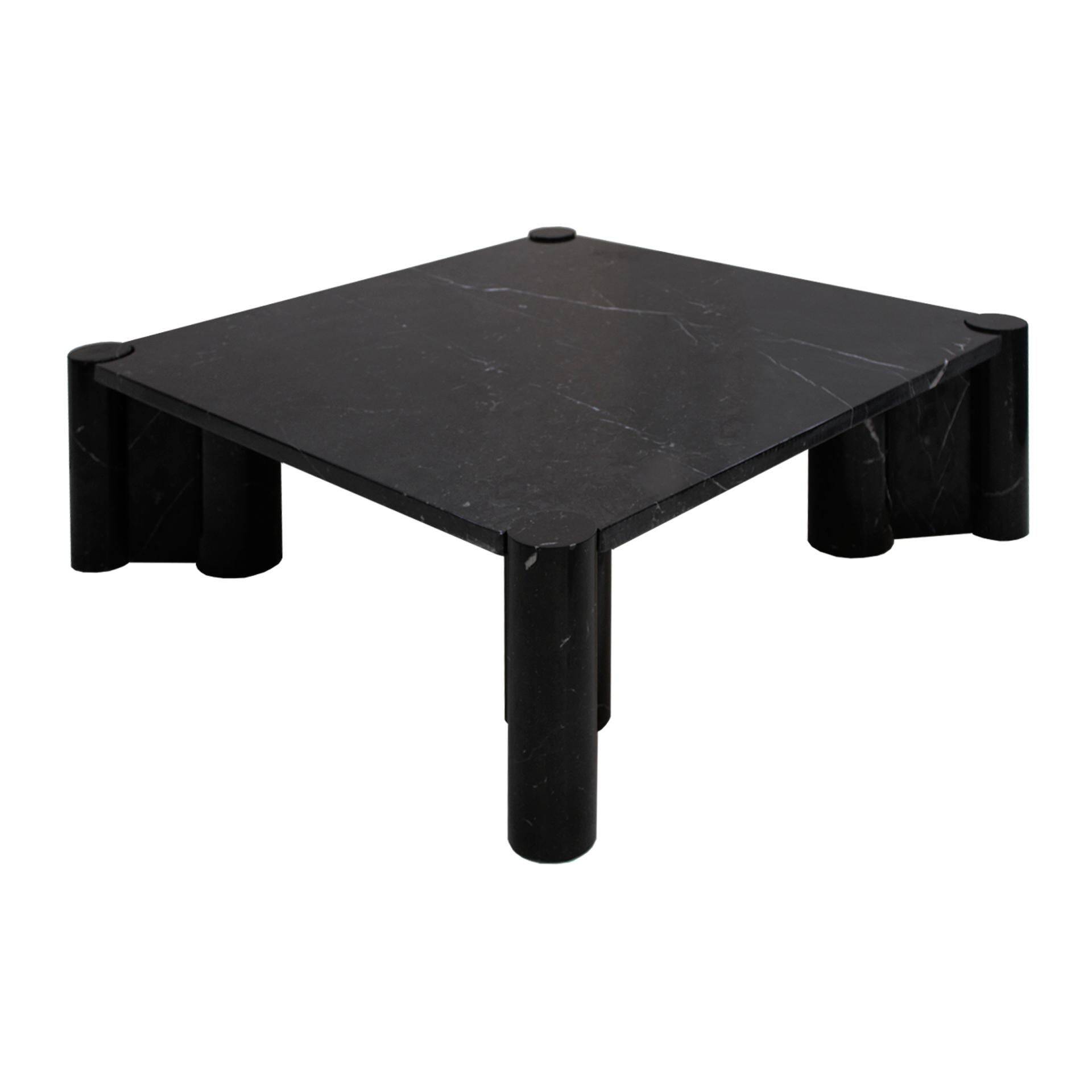 Gae Aulenti for Knoll Made of Black Marble Italian Square Coffee Table "Jumbo"