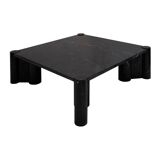 Gae Aulenti for Knoll Made of Black Marble Italian Square Coffee Table "Jumbo"