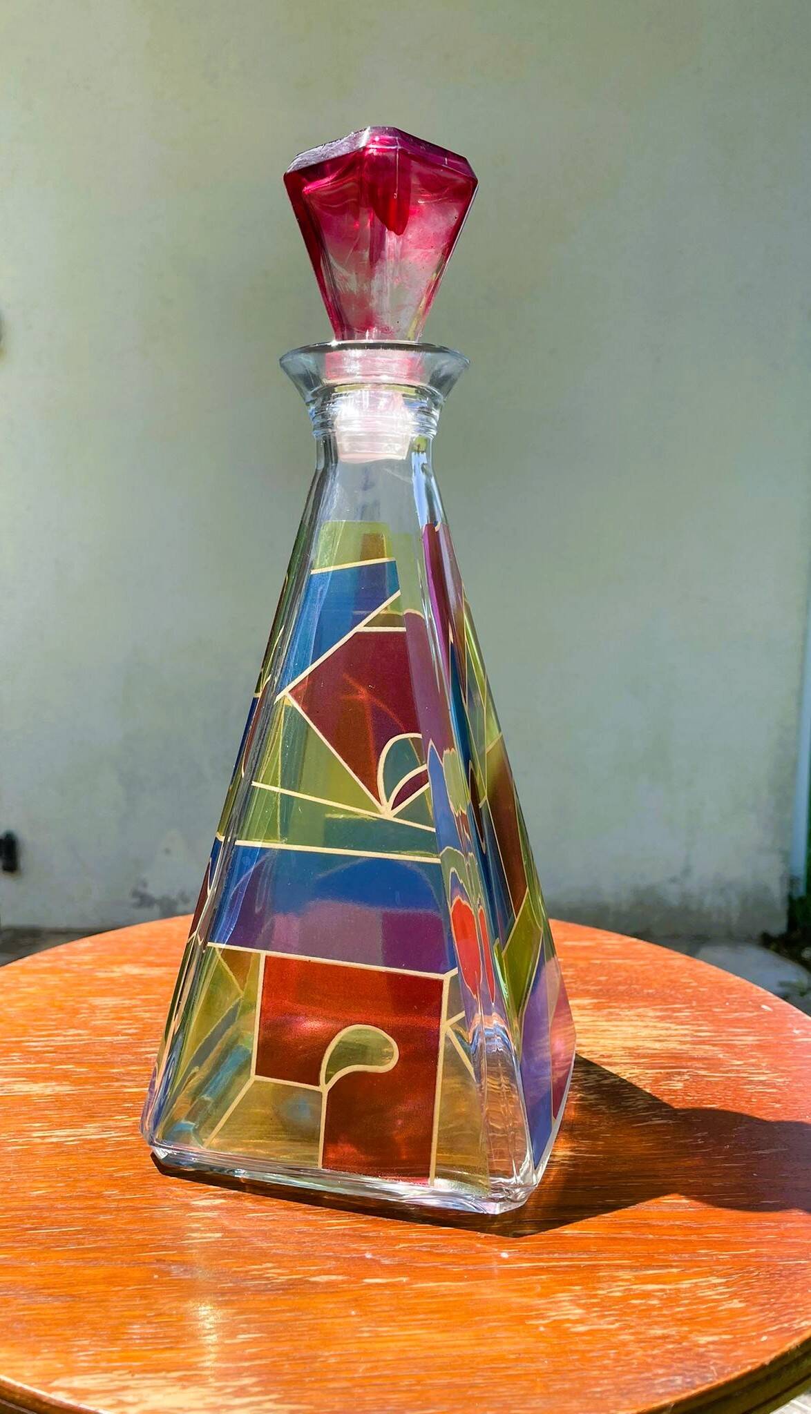 Carafe / vase multicolore italien