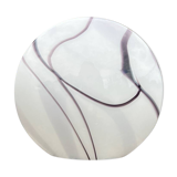 Zebra Swirl Table Lamp, Zijlstra Tiel Dutch Design, Vintage Glass Light, Black & White Stripes, 1990s Home Decor