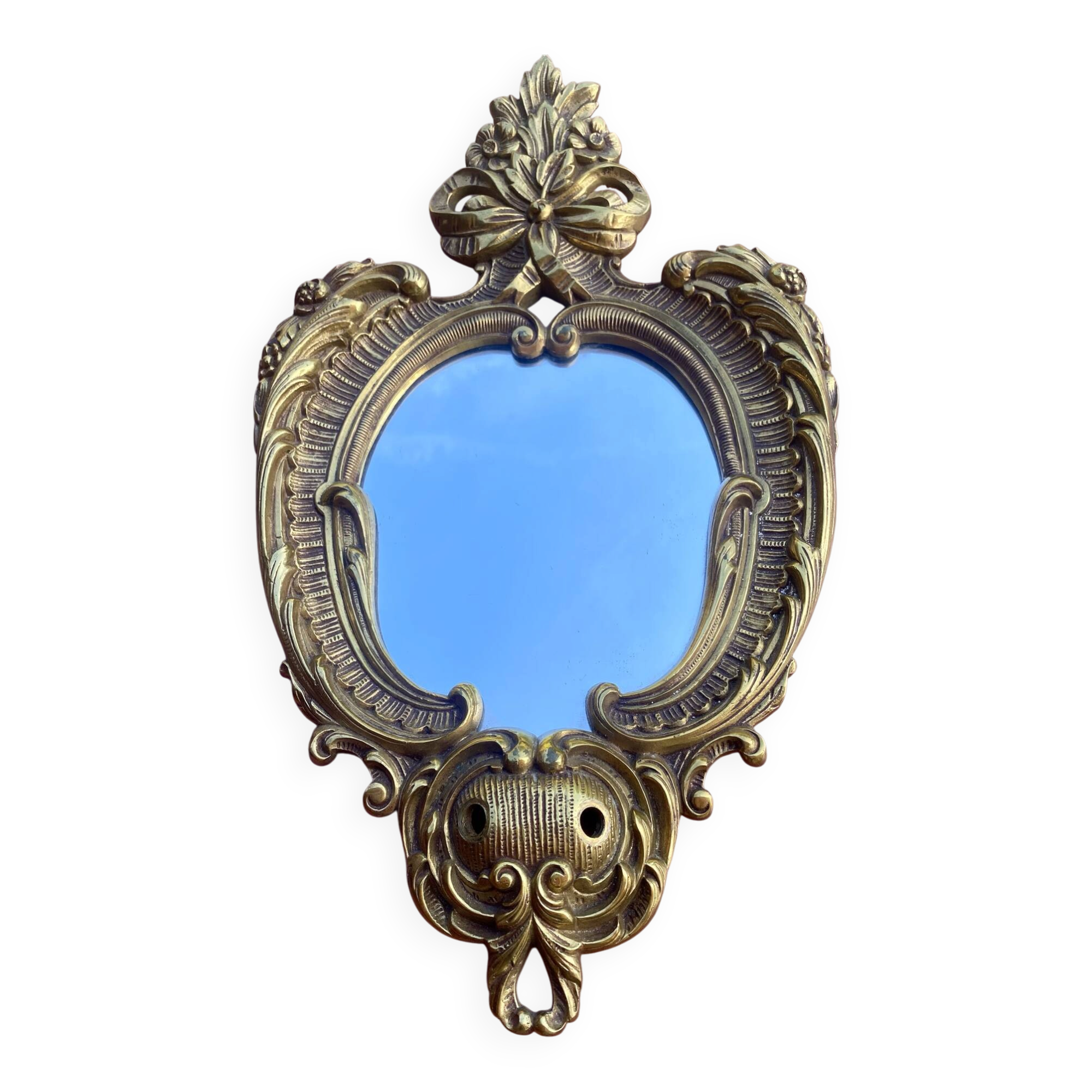 oval decorative wall mirror in Louis XV style