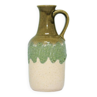 vintage green & beige West Germany vase Bay