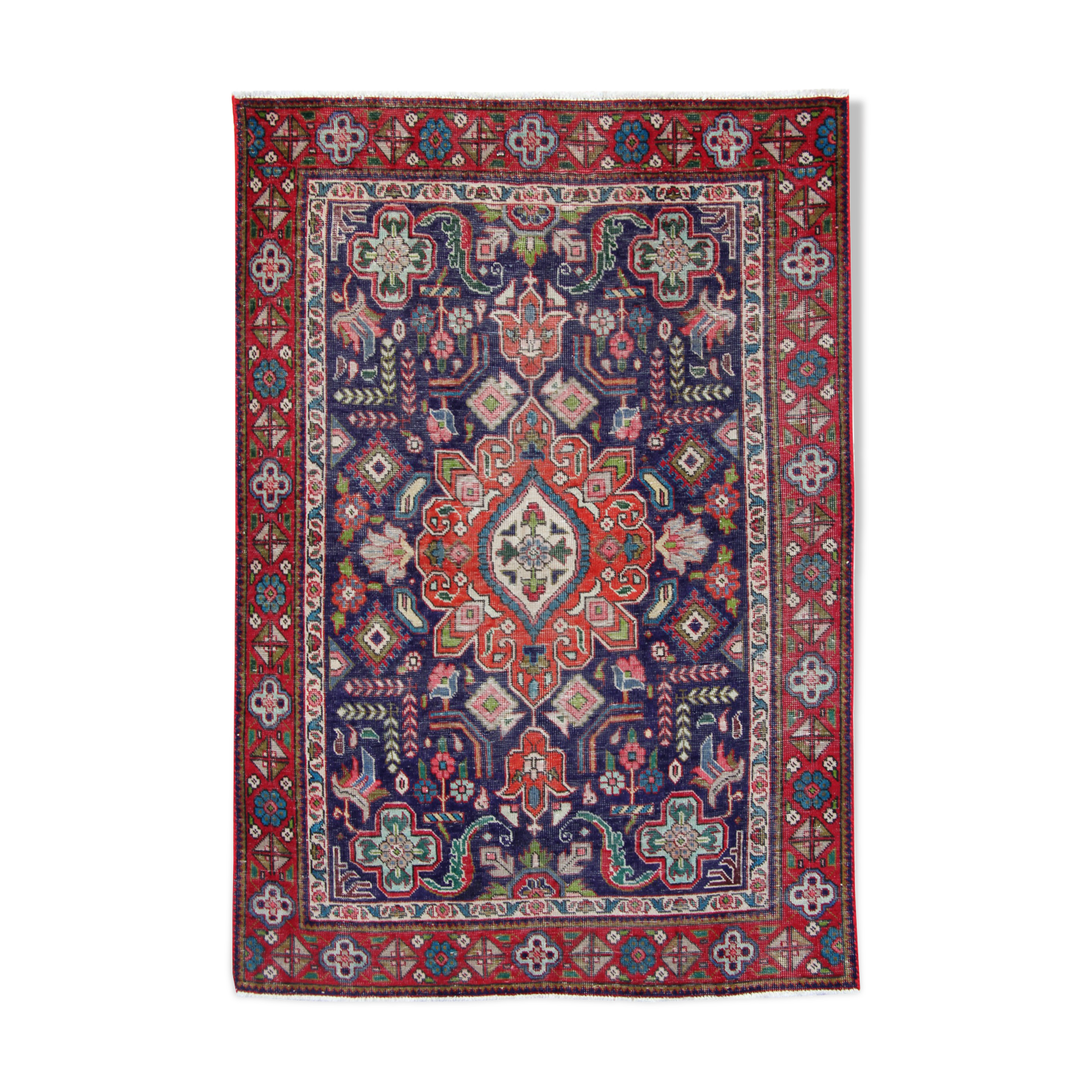 Tapis persan vintage en laine- 185x130cm