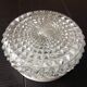 Round ceiling lamp in structured glass vintage 60s-70s