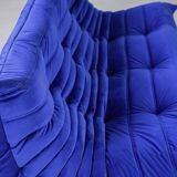 Togo two-seat in blue velvet by Michel Ducaroy for Ligne Roset